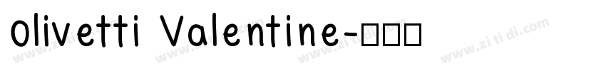 0livetti Valentine字体转换